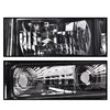 G-PLUS Headlights Assembly w/Bulbs Fit Chevy Suburban C1500 C2500 K1500 K2500 1994-1999, Fit GMC C2500 K2500 1994-2000, Left & Right Headlamps Assembly, Clear Lens Black Housing Amber Reflector