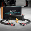 GPLUS 7 ROW Thermostat Adaptor Engine Transmission Oil Cooler Kit Universal Aluminum Oil Cooler For CAR/TRUCK Black