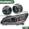 G-PLUS Headlights Compatible with 2013 2014 4-Door Sedan Honda Accord Factory Style Automotive Headlamps Assembly (Black Passenger & Driver Side(Left+Right)),faros delanteros