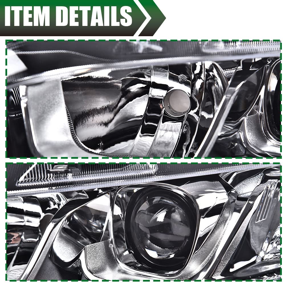 G-PLUS Projector Headlights, Compatible with Honda Civic 2016-2021 2/4Door DX EX/EX-L/EX-T LX/LX-P Si Sport,(NOT For Factory LED Headlight Models) Halogen Model LED DRL (Passenger & Driver Side)