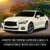 G-PLUS Chrome Front Bumper Upper Grille Molding Trim Compatible with Tesla Model S 2016-2019 1065233-00-D