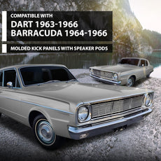 G-PLUS Kick Panels Speaker Pods for Dart Valiant 1963-1966 Barracuda 1964-1966 Front View