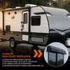 G-PLUS Window Deflector and Sun Visor Compatible with All Flat Sided Recreational Vehicle(12-17 Inch Wide Window) Impact-Resistant Smoky