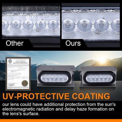 G-PLUS LED Trailer Steel Box Kit, Compatible with Trailer/Truck W/ 6" Oval Tail Light & 2" Marker Lamp Clear Lens Luces TraserasAssembly