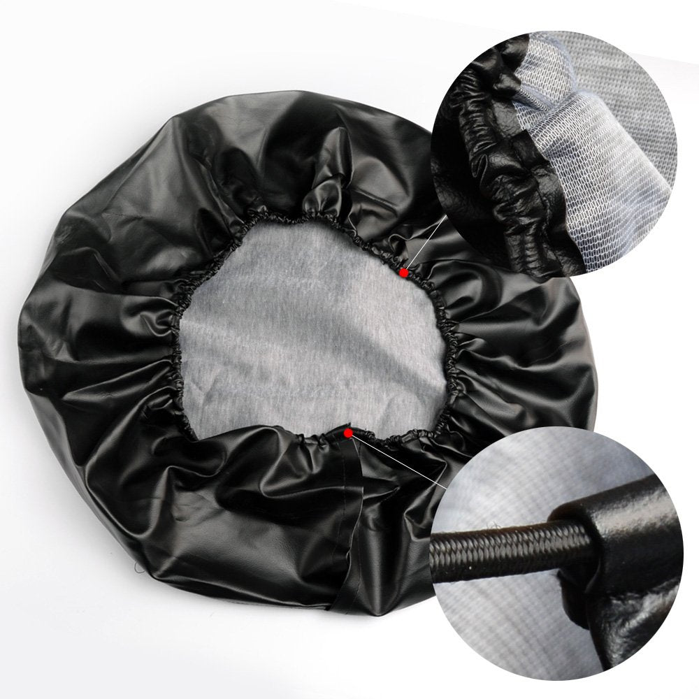 G-PLUS 14" Spare Tire Cover Wheel Protectors Weatherproof Vinyl Leather Compatible with Honda CR-V CRV (Tire Diameter 23"-27") Black