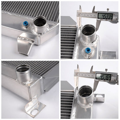 Aluminum Racing Performance Radiator Stop Leak Compatible For FORD F150/F250/BRONCO 5.0L/5.8L/7.5L V8 1985-1996