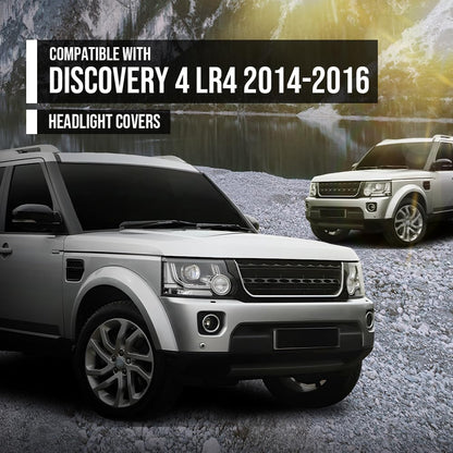 G-PLUS Headlight Lens Cover Compatible with Land Rover Discovery 4 LR4 2014-2016 Left & Right Pair Front Headlamp Lens Cover Clear