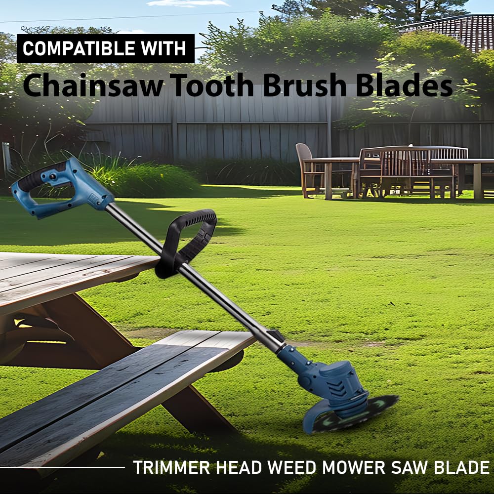 G-PLUS 2pcs 7" Chainsaw 14-Tooth Brush Blades Fit Bush Cutter Weed Eater Trimmer Head Black