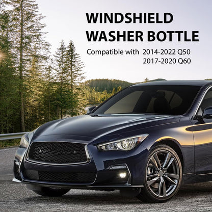 G-PLUS Windshield Washer Bottle Tank Compatible with Infiniti Q50 2014-2020/Fit Infiniti Q60 2017-2020 28910-4HB0A 289104HB0A