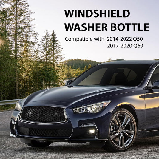 G-PLUS Windshield Washer Bottle Tank Compatible with Infiniti Q50 2014-2020/Fit Infiniti Q60 2017-2020 28910-4HB0A 289104HB0A