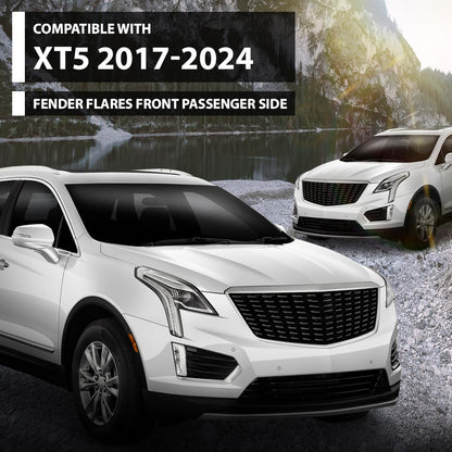 G-PLUS Fender Flares Front Passenger Right Side Compatible with Cadillac XT5 2017-2024 84096070, GM1291263 Black