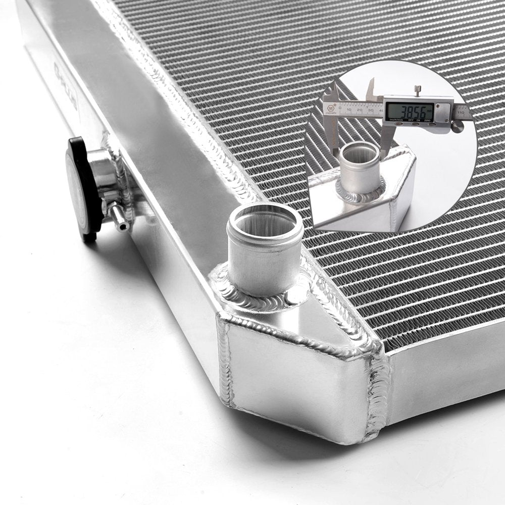 Aluminum Racing Radiator Compatible For Pontiac GTO/Tempest/LeMans 1964 1965 1966 1967+12" Cooling Fan