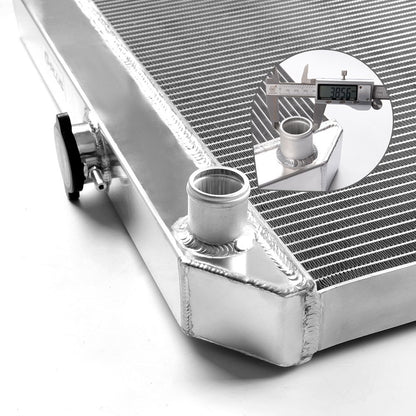 Aluminum Racing Radiator Compatible For Pontiac GTO/Tempest/LeMans 1964 1965 1966 1967+12" Cooling Fan