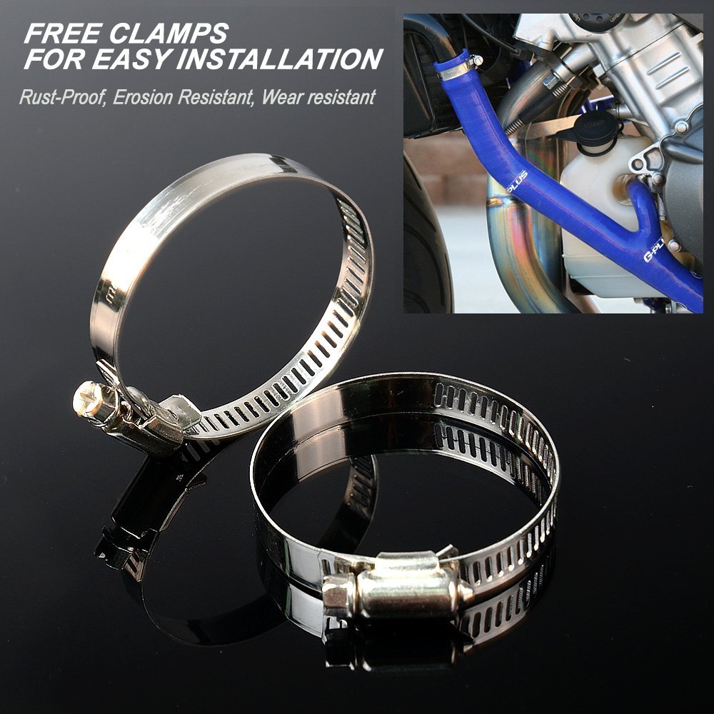 G-PLUS Silicone Radiator Hose Kit Compatible with Chevy Charger Coronet 1968-1973 Blue Side View