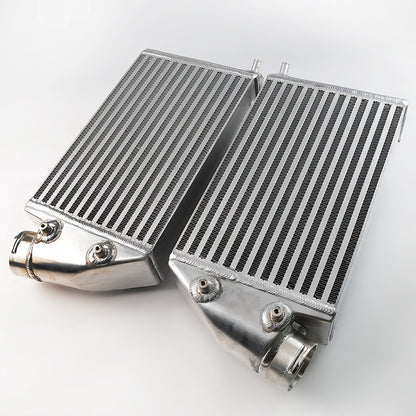 2.75" Inlet/Outlet Twin Left & Right Turbo Aluminum Performance Intercooler Kit Compatible For PORSCHE 996 997 TT TURBO GT2 2001-2009
