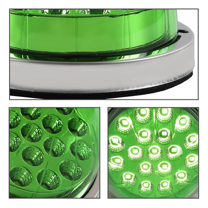G-PLUS Green Lens White LED Light Marker Turn Signal Light Lamp w/Base Universal