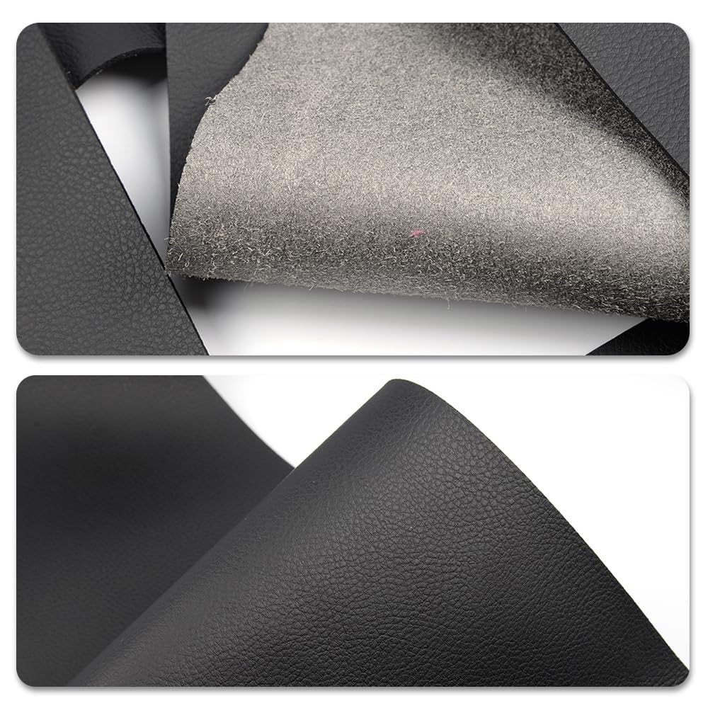 G-PLUS Microfiber Leather Door Panel Insert Card Covers Kit 2 pcs Black Compatible with Ford Mustang 2005 2006 2007 2008 2009