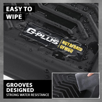 G-PLUS Floor Mats Compatible with Honda Accord 2023-2024 All Weather Full Cover Protection 1st & 2nd Row Liner TPE Car Floor Cargo Liners Accessories Black
