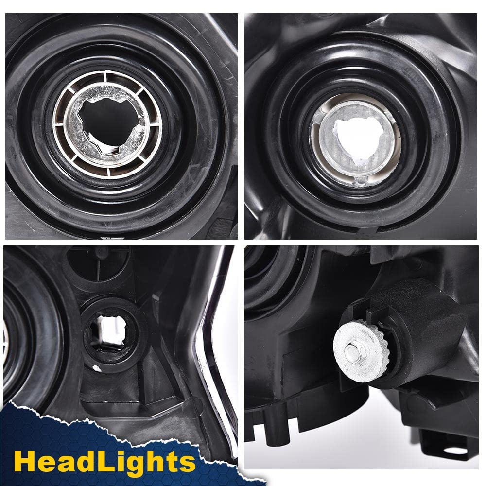 G-PLUS Headlights Assembly Compatible With 2013 2014 2015 Nissan Altima 4-Door Sedan Factory Style Automotive Halogen Model Headlamps (Clear Lens Black Housing Clear Reflector),faros delanteros