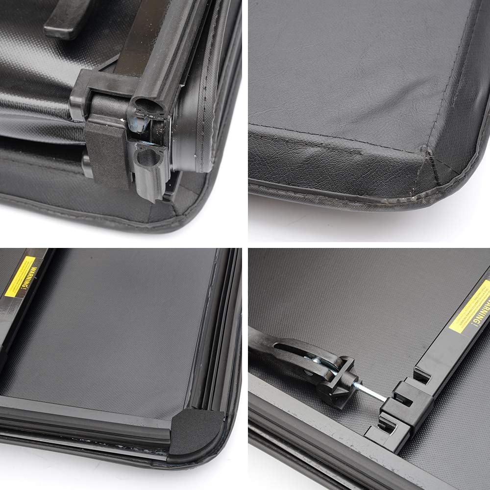 G-PLUS Four Fold Truck Bed Tonneau Cover Compatible with 2009-2021 Dodge Ram 5'7 or 5'8 Bed (No Ram Box)