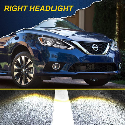 G-PLUS Headlights Assembly Fit 2016-2018 Nissan Sentra 4-Door Sedan S SL SR SV, (ONLY For Factory Halogen Models),Headlamps Black Housing, Passenger Side (Right),faros delanteros