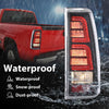 G-PLUS Tail Lights w/Wiring Harness Pair, Compatible with Chevy Silverado 2003-2006 Driver Left Side & Passenger Right Side Tail Lamps, Clear Lens Black Housing with Red light bar GM2800174 GM2801174