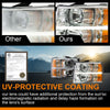G-PLUS LED DRL Headlights, Fit 2007-2014 Chevy Silverado 2500 3500 & HD Models/Fit 2007-2013 Chevy Silverado 1500 Bumper Headlamps, Clear Lens Chrome Housing Amber Reflector,faros delanteros