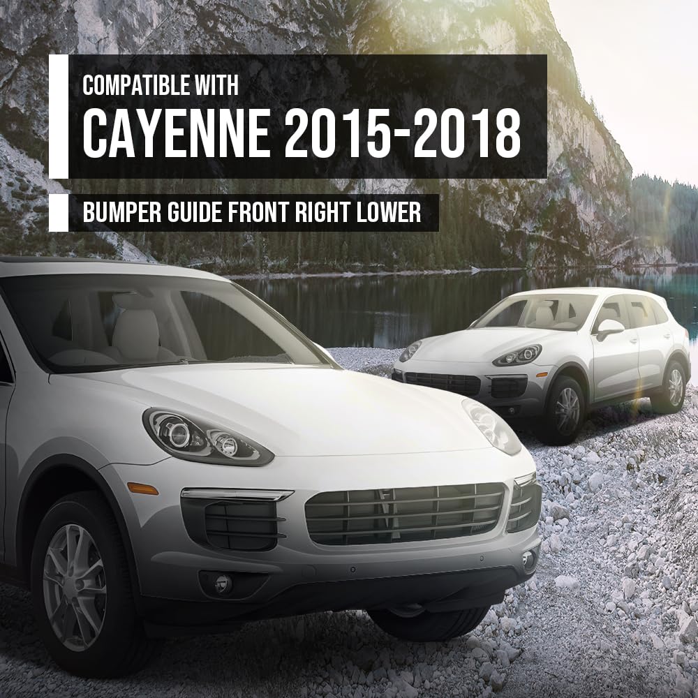 G-PLUS Bumper Cover Bracket Front Right Lower Side Compatible with Porsche Cayenne 2015 2016 2017 2018 95850517850, 958-505-178-50 Black
