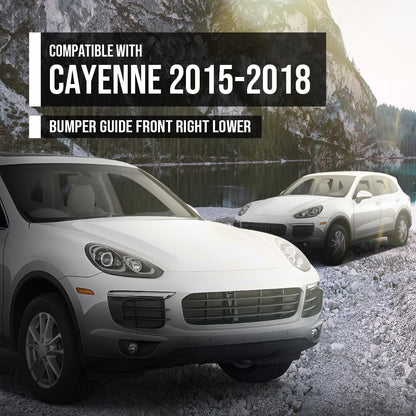 G-PLUS Bumper Cover Bracket Front Right Lower Side Compatible with Porsche Cayenne 2015 2016 2017 2018 95850517850, 958-505-178-50 Black