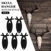 G-PLUS Black 5PCS Wall Hanger Hook European Antler Style Wall Mount Bracket for Hanging Mounting Elk Deer Antelope Living Room Bedroom Home Decor