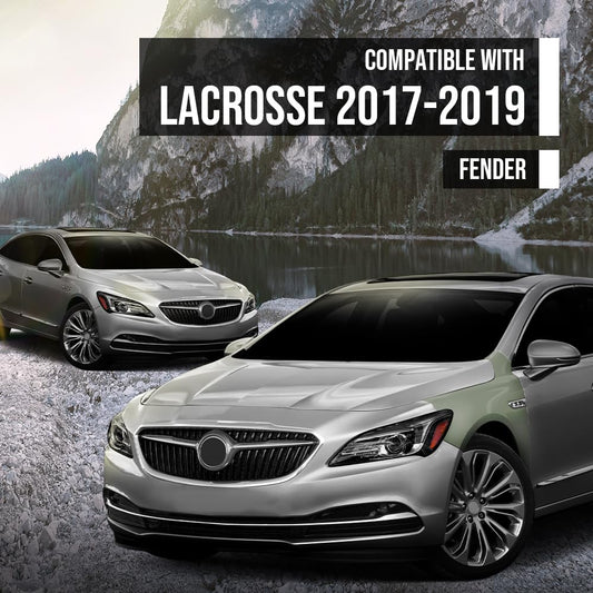 G-PLUS Front Left Driver Side Fender Assembly 1 Pc Compatible with Buick LaCrosse 2017 2018 2019 GM1240397, 26243592 Grey