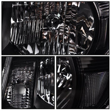G-PLUS Headlights for Toyota Tacoma 2005-2011 Smoky Lens Black Housing Clear Reflector Product Image