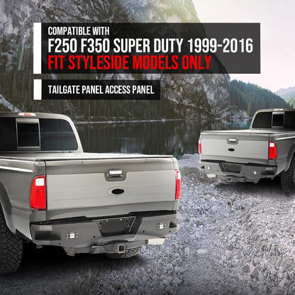 G-PLUS Tailgate Plate Access Panel Compatible with Ford F250 F350 Super Duty 1999-2016 Fit Styleside Models Only FO1900121, FO1905102 Black