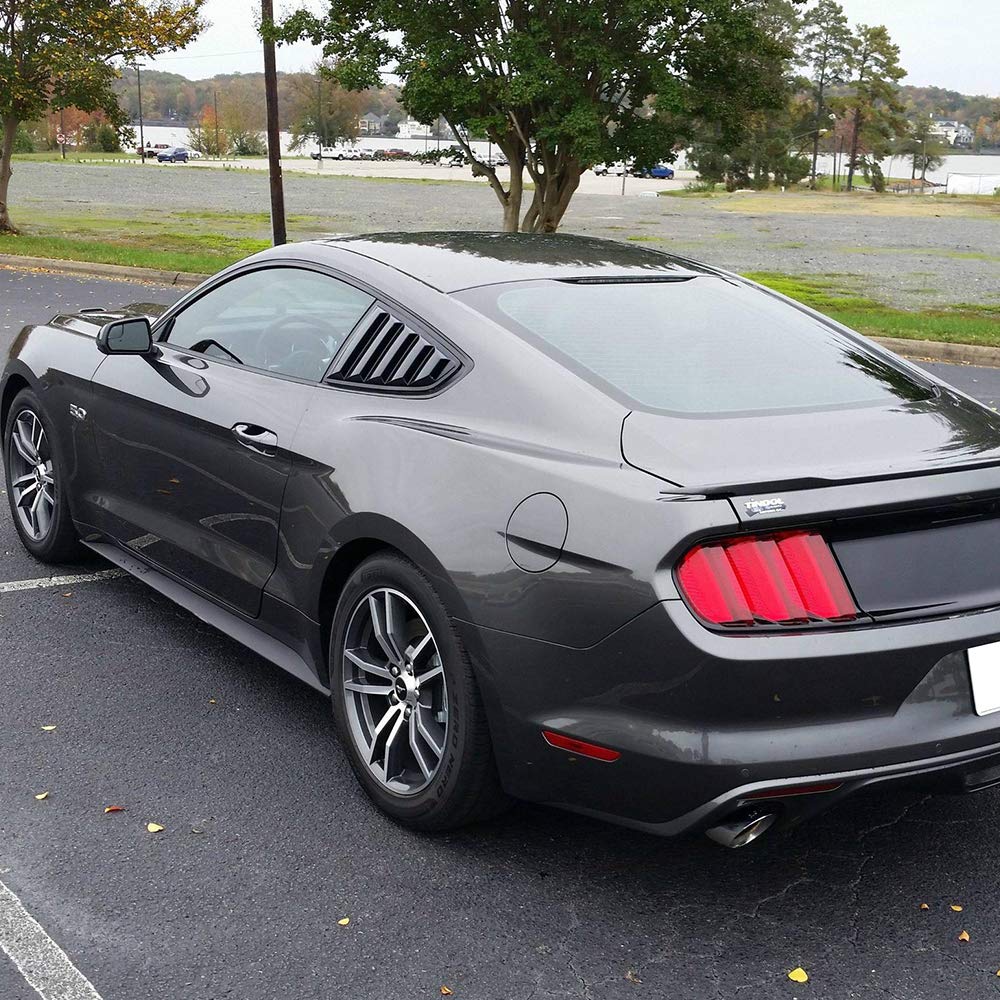 G-PLUS for 2015 2016 2017 2018 Compatible for Ford Mustang GT V6 Vents Style Quarter 1/4 Side Window Louver Scoop Cover