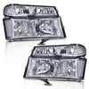 G-PLUS Headlights Assembly Compatible with Chevy Colorado/GMC Canyon 2004-2012,Fit Isuzu i-280 i-350 2006,Fit Isuzu i-290 i-370 2007-2008 Headlamps Smoky Lens Chrome Housing Clear Reflector