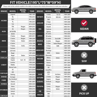 G-PLUS Waterproof All Weather Car Cover for Sedan,Silver