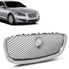 G-PLUS Upper Front Center Grill Grille Compatible with Jaguar XF XFR 2012-2015 Silver