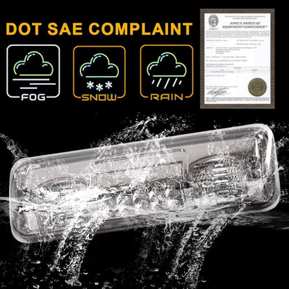 G-PLUS 3rd Third Brake Light Compatible with 2004-2008 Ford F150 Lobo/Fit 2007-2010 Ford Explorer/Fit 2006-2008 Lincoln Mark LT High Mount Stop Lights Smoky Lens Chrome Housing