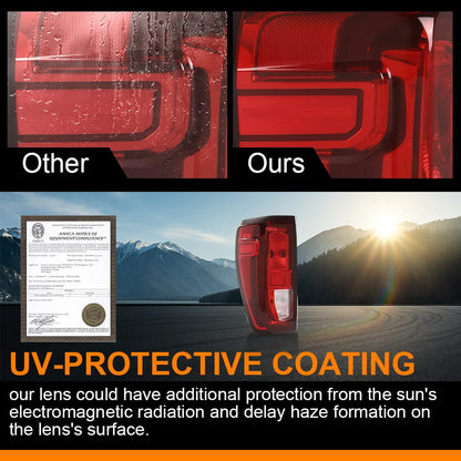 G-PLUS Tail Light Rear Brake Lamp Driver Side Compatible with 2019-2023 GMC Sierra 1500 /Fit 2020-2023 Sierra 2500HD 3500HD for w/Factory Incandescent Model Red