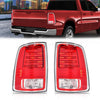 G-PLUS LED Tail Lights Assembly Compatible with Dodge Ram 1500 2013-2018, Fit Dodge Ram 2500 3500 2014-2018, Left & Right Rear Brake Lamp, Clear/Red Lens, CH2800203C, CH2801203C