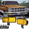 G-PLUS Front Turn Signal Light Assembly Compatible with 1981-1982 Chevy Suburban Fit Chevy Blazer PU Fit GMC Jimmy Suburban PU Driver Left Passenger Right Side Amber Lens Turning Signal Lights