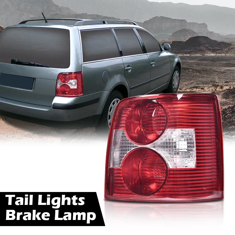 G-PLUS Rear Tail Lamp Light Right Compatible with VW Passat B5 B5.5 Wagon 2001 2002 2003 2004 2005 8151089130, 8152089130 Luces TraserasAssembly