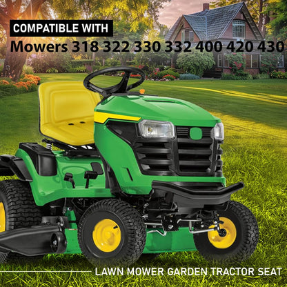 G-PLUS Yellow Lawn Mower Garden Tractor Seat Fit John Deere Mowers TX30, STX38, 130, 160, 165, 170, 175, 180, 185, 110 GG420-32959, MG861683