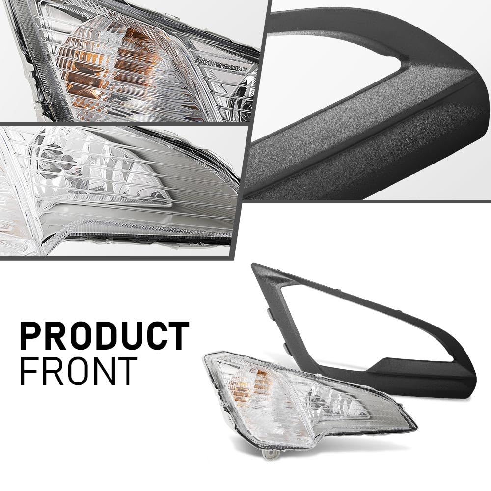 G-PLUS Front Fog Lights Pair Compatible with Ford EcoSport 2018 2019 2020 2021 2022 GN1Z15266AA, GN1Z15266AB, GN1Z15266BC, GN1Z15266BD, N1Z15266AA, GN1Z15266AB 2PCS White