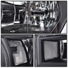 G-PLUS Front Bumper Fog Lights Assembly & Headlights w/o Bulbs Compatible with Ford F150 2015 2016 2017 (White Cover Black Frame White Reflector Headlights + Fog Lamps)