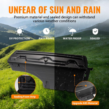 G-PLUS Rear Right Lockable Storage Box Toolbox Compatible with Ford F150 2015 2016 2017 2018 2019 2020 Right Passenger Side Truck Bed Box