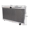 2 Row Core Full Aluminum Racing Radiator Replacement For Mitsubishi Eclipse GS-T GSX TURBO 2 Gen 1995-1999 / For Eagle Talon MT/MANUAL 1995-1999 Only