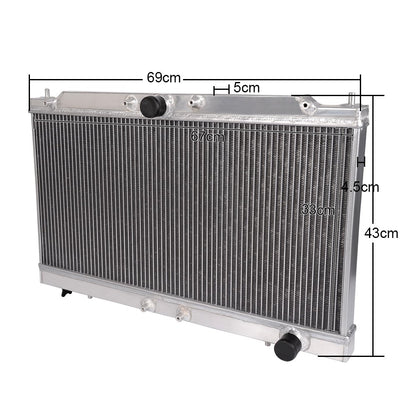 2 Row Core Full Aluminum Racing Radiator Replacement For Mitsubishi Eclipse GS-T GSX TURBO 2 Gen 1995-1999 / For Eagle Talon MT/MANUAL 1995-1999 Only