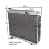 Aluminum Racing Cooling Radiator CC5759 Replacement For Ford Fairlane/Victoria/Ranchero/Skyline V8 1957-1959