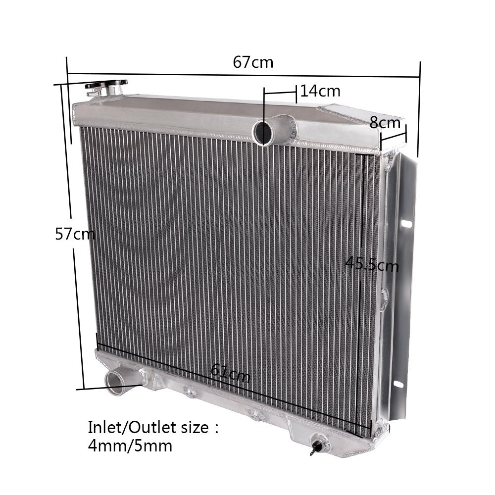Aluminum Racing Cooling Radiator CC5759 Replacement For Ford Fairlane/Victoria/Ranchero/Skyline V8 1957-1959